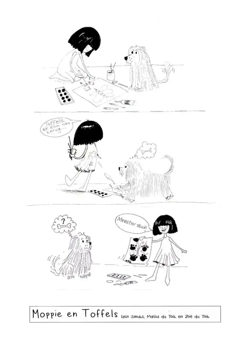 Illustration work moppie en toffel
