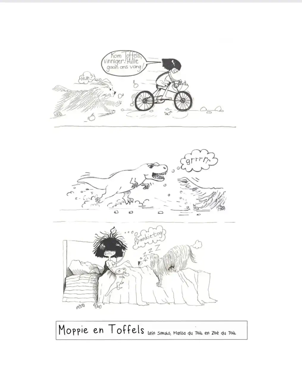 Illustration moppie en toffel